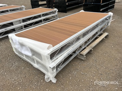 Quantity of (2) 2026 BYT BDF410 4 ft x 10 ft Aluminum Boat Dock Section Kit (Unused)