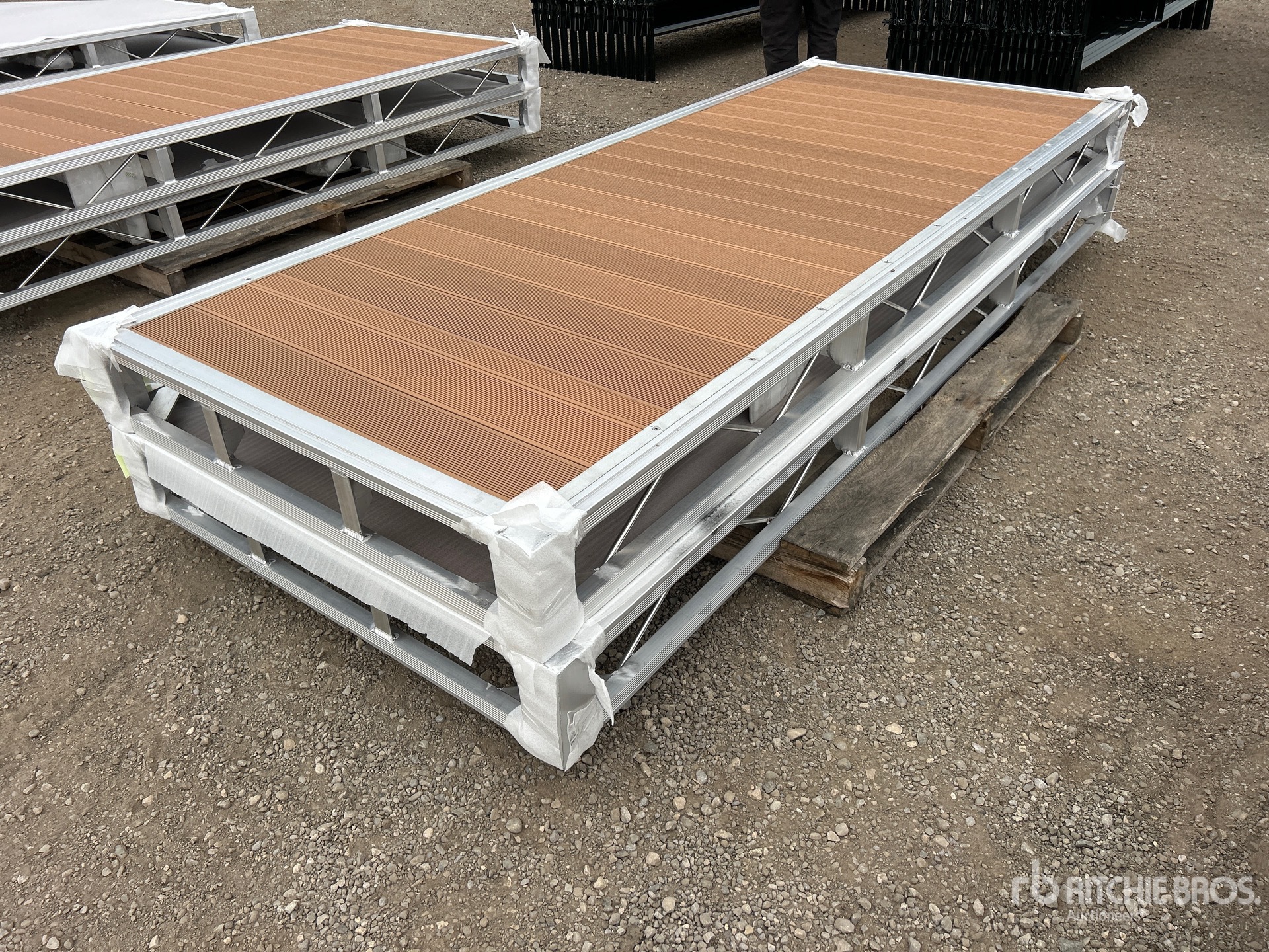 Quantity of (2) 2026 BYT BDF410 4 ft x 10 ft Aluminum Boat Dock Section Kit (Unused)