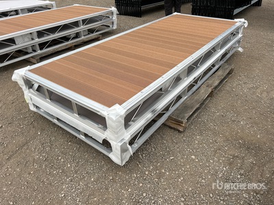 Quantity of (2) 2026 BYT BDF410 4 ft x 10 ft Aluminum Boat Dock Section Kit (Unused)