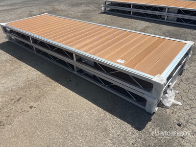 Quantity of (2) 2026 BYT BDF412 4 ft x 12 ft Aluminum Boat Dock Section Kit (Unused)