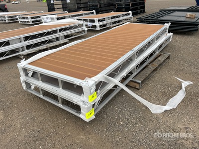 Quantity of (2) 2026 BYT BDF412 4 ft x 12 ft Aluminum Boat Dock Section Kit (Unused)