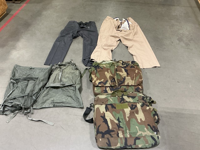 (13) Pairs of Assorted Men's Pants, (35) Stuff Sacks & Assorted Items