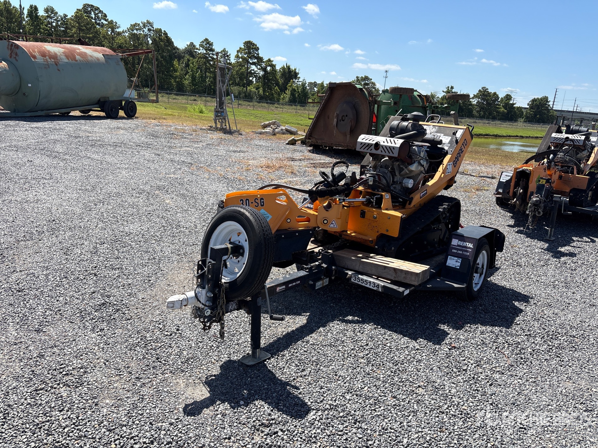 Barreto E30SGB Walk Behind Stump Grinder w/ Barreto E4X6TBT Trailer