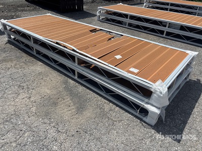 Quantity of (2) 2026 BYT BDF412 4 ft x 12 ft Aluminum Boat Dock Section Kit (Unused)