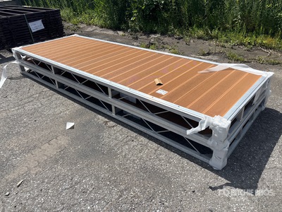 Quantity of (2) 2026 BYT BDF412 4 ft x 12 ft Aluminum Boat Dock Section Kit (Unused)
