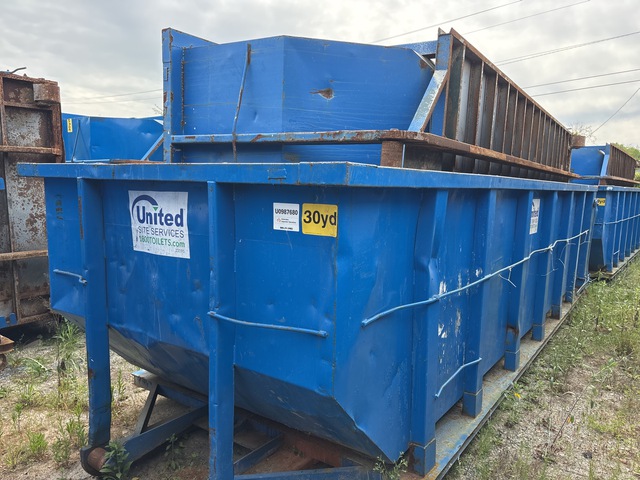 Quantity of (2) 22 ft 4 in 30 cyd Roll-Off Container