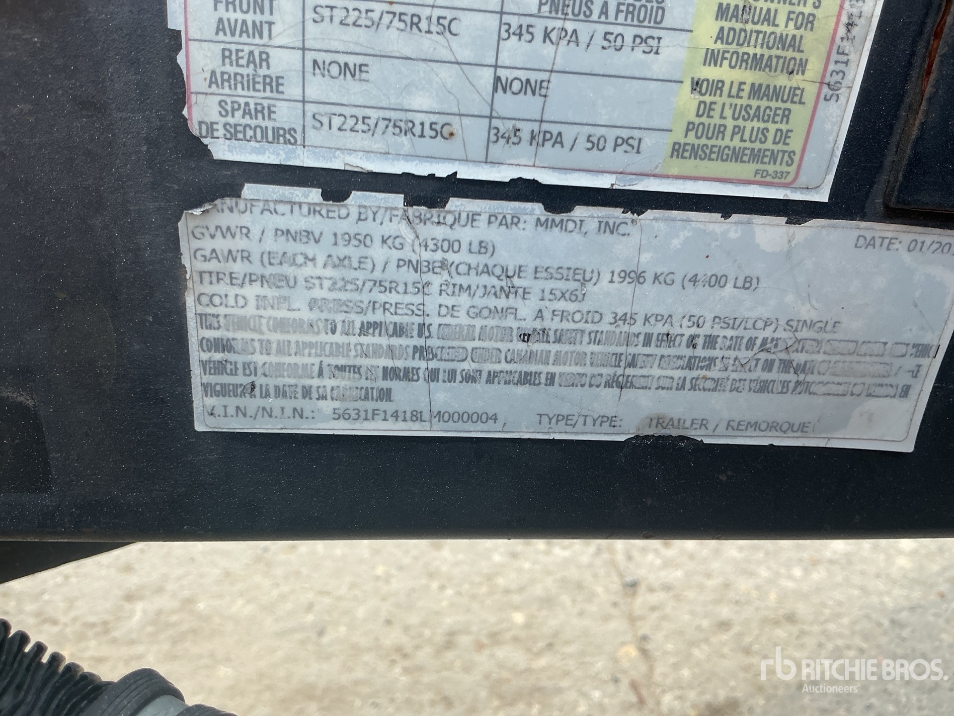 2020 MMDI 410LPT Equipment Trailer