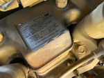 Engine with Emission Certification Label