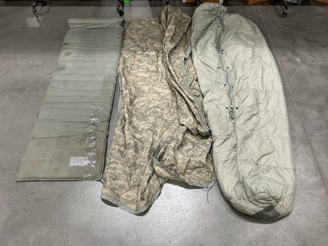 (11) Self-Inflating Sleeping Mats, (23) Sleeping Bags & Assorted Items