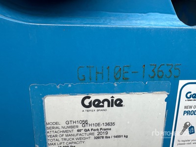 2019 Genie GTH-1056 Telehandler