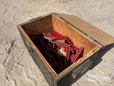 (91) 12" Red Tent Pins