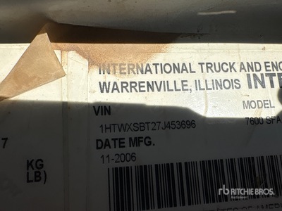 2007 International 7600 SFA 3000 gal 6x4 ハイドロシーダートラック