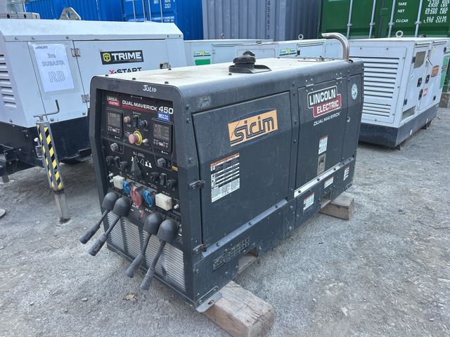 2019 Lincoln Electric Dual Maverick 450 400 A Skid-Mounted Electric Welder