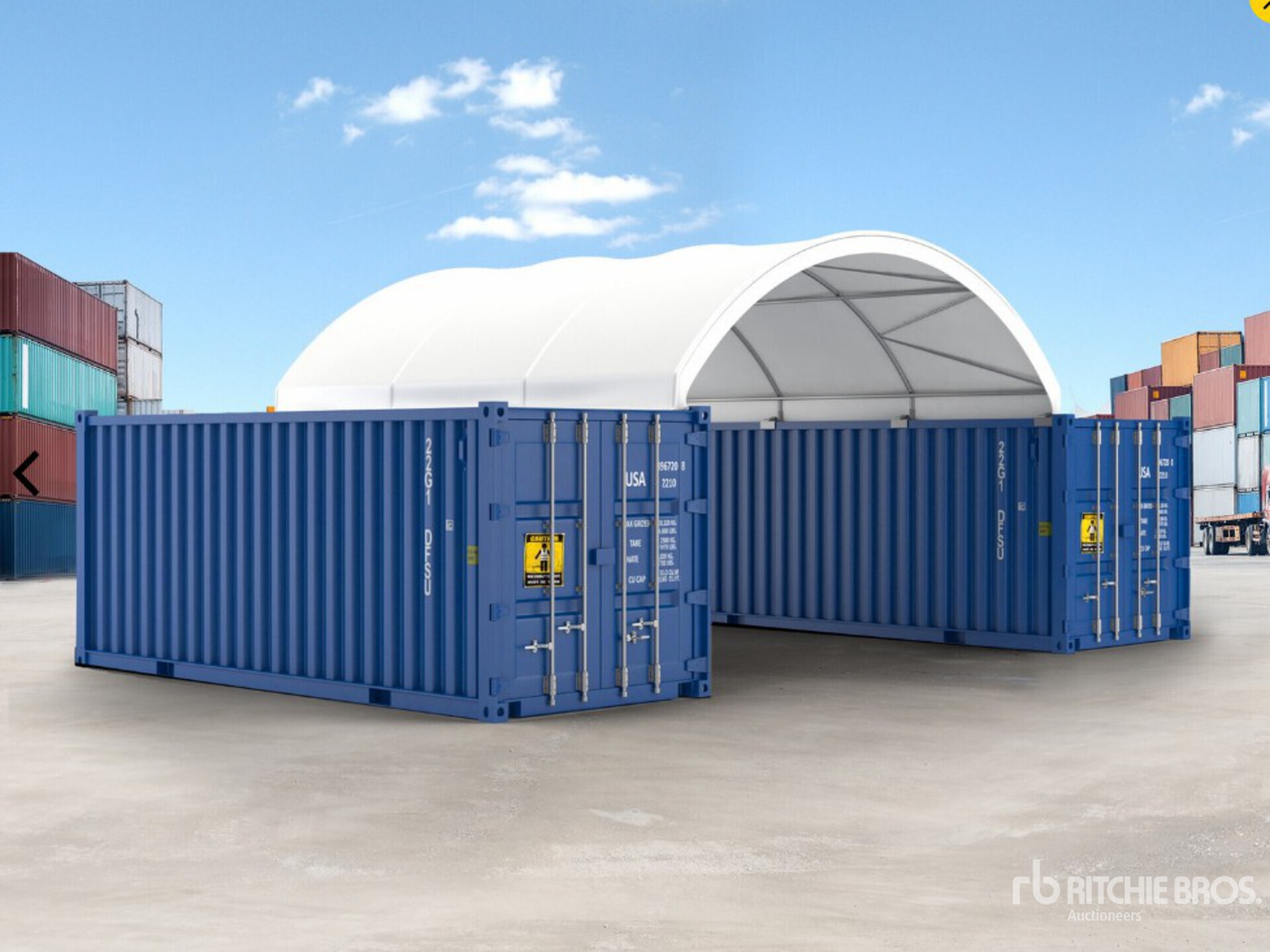 2026 Suihe C2020 20 ft x 20 ft Carpa Protectora para Contenedores (Sin Usar) / Container Storage Canopy (Unused)