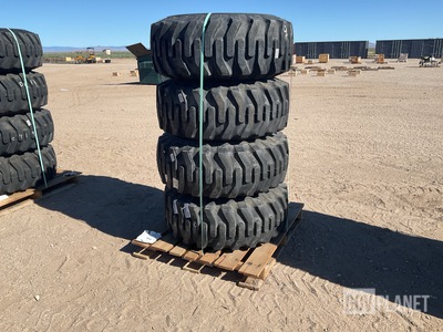 (4) STA 15-19.5 NHS Tires w/Wheels