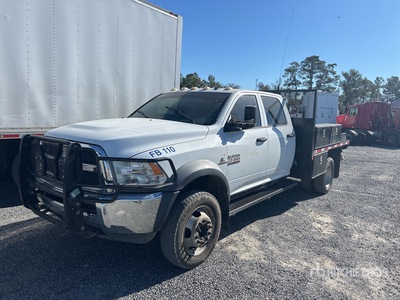 2016 Ram 4500 4x4 Crew Cab Flatbed Truck (Inoperable)