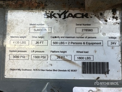 2006 Skyjack SJIII3226 Hebebühne