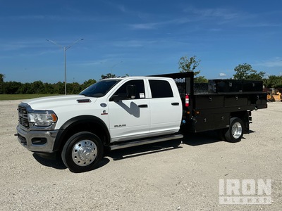 2021 Ram 5500 4x4 Crew Cab Flatbed Truck