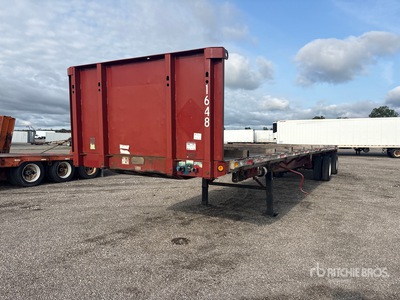 2001 Great Dane 20000 lb 48 ft T/A Spread Axle Flatbed Trailer