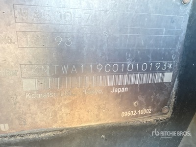 2013 Komatsu WA500-7 Wheel Loader