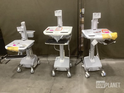 (3) Ergotron Hospital Carts