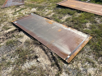 Quantity of (3) 2025 Kit Containers 3 ft 8 in x 9 ft 7 in (0.312 in Thick) Road Steel Plates (Unused)