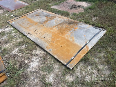 Quantity of (2) 2025 Kit Containers 5 ft x 10 ft (0.5 in Thick) Road Steel Plates (Unused)