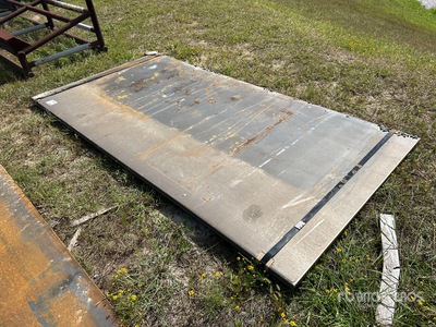 Quantity of (2) 2025 Kit Containers 5 ft x 10 ft (0.625 in Thick) Road Steel Plates (Unused)