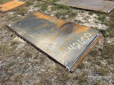 Quantity of (2) 2025 Kit Containers 5 ft x 10 ft (0.5 in Thick) Road Steel Plates (Unused)