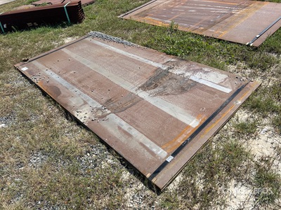 Quantity of (2) 2025 Kit Containers 5 ft x 10 ft (0.625 in Thick) Road Steel Plates (Unused)