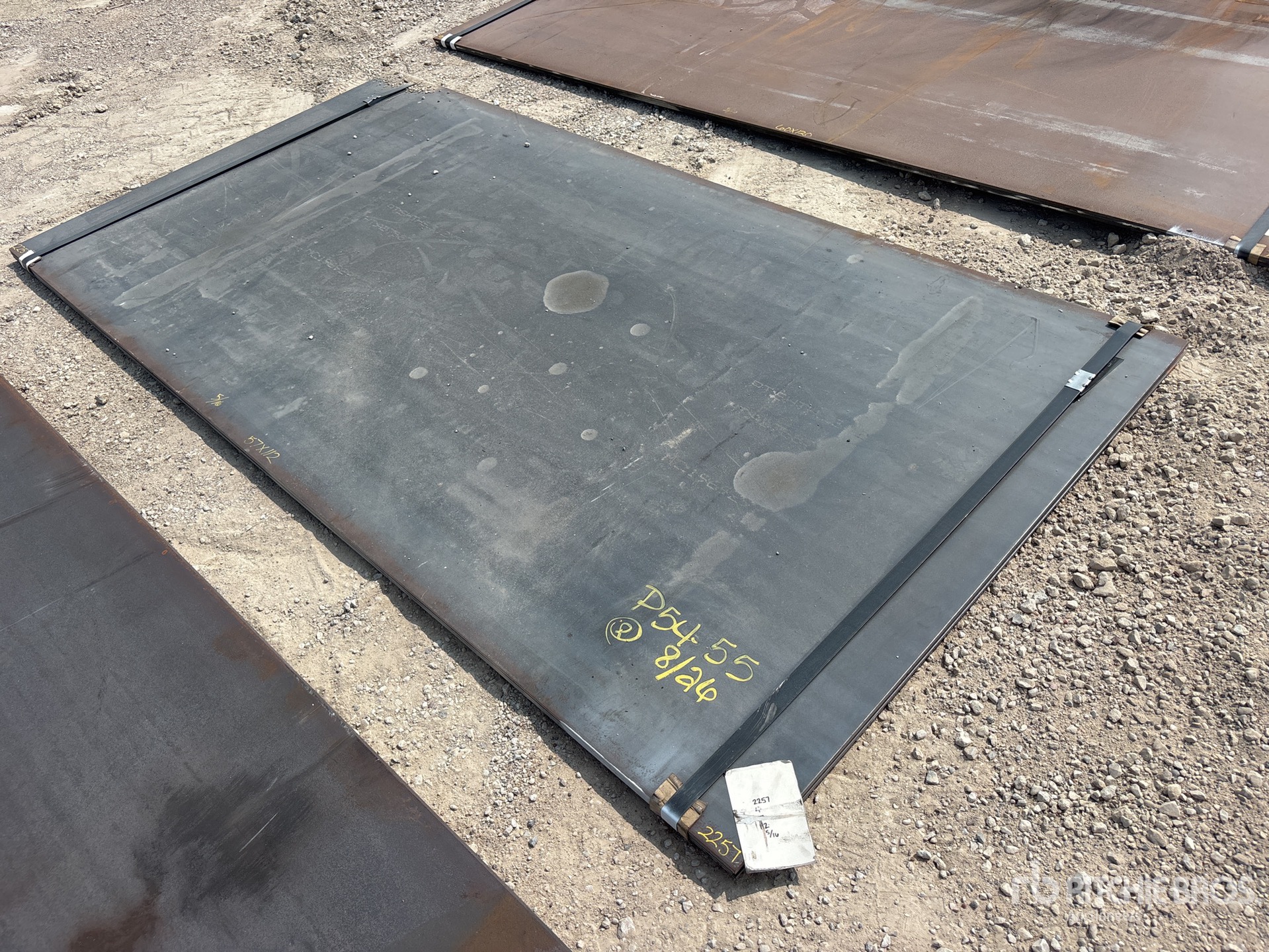 Quantity of (4) 2025 Kit Containers Steel 4 ft 9 in x 9 ft 4 in x 5/16 in Steel Plates