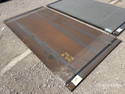 Quantity of (2) 2025 Kit Containers Steel 5 ft x 10 ft x 5/8 in Plaques d'acier