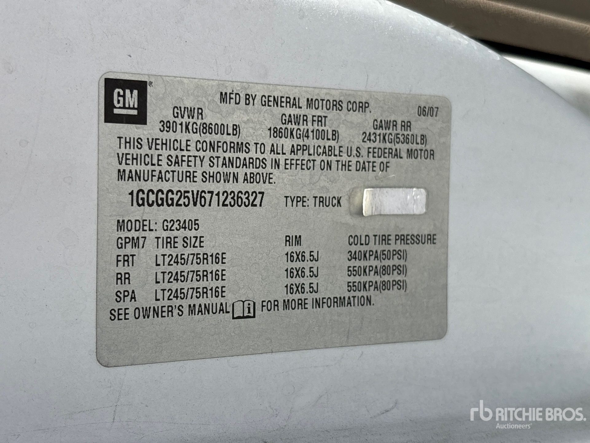 2007 Chevrolet 2500 Express Cargo Van