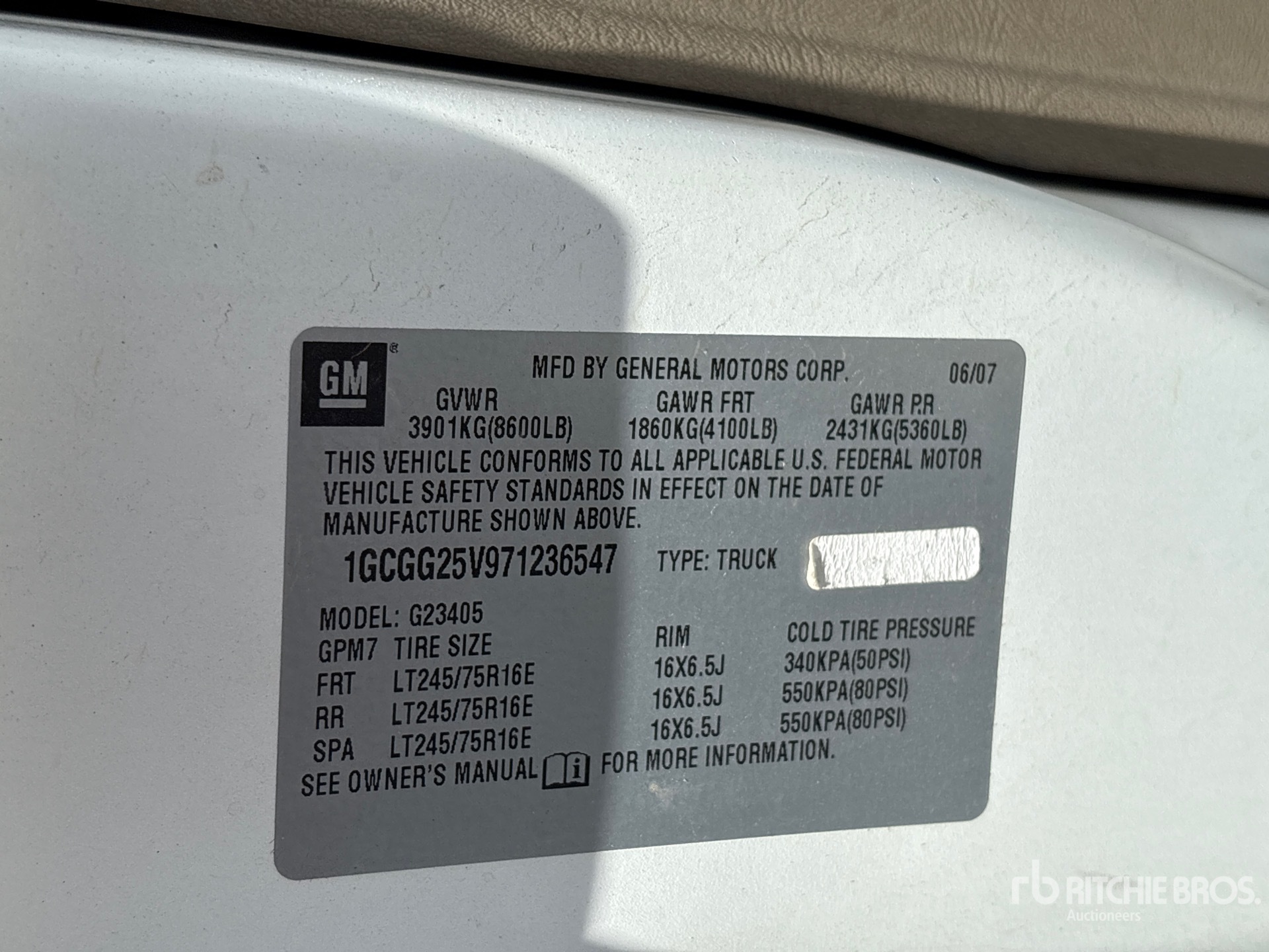 2007 Chevrolet 2500 Express Cargo Van