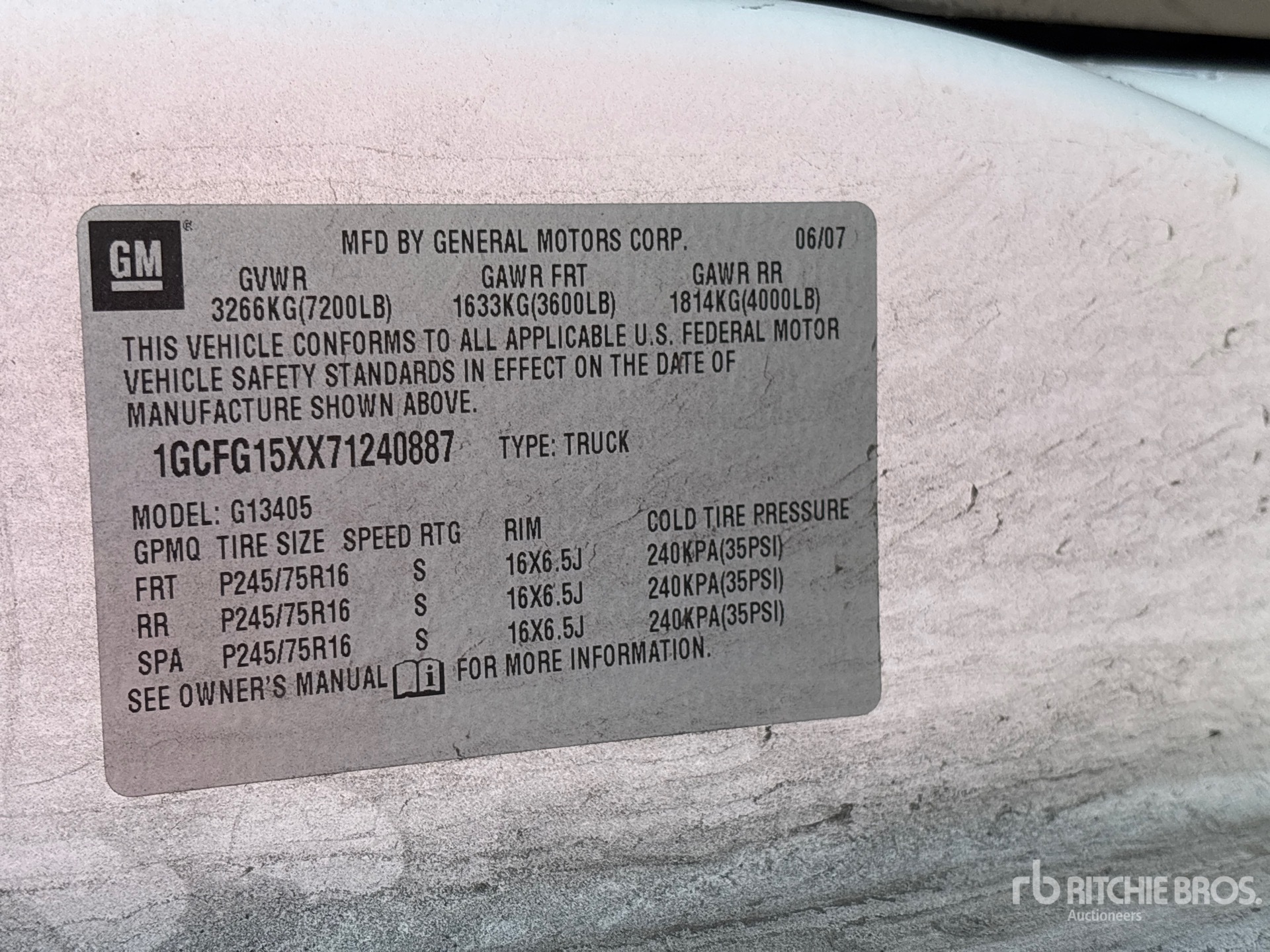 2007 Chevrolet 1500 Express Cargo Van