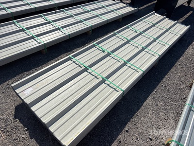 Quantity of (50) 2025 Kit Containers 3 ft x 12 ft Steel R Panels (Unused)