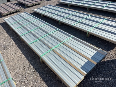 Quantity of (50) 2025 Kit Containers 3 ft x 12 ft Steel R Panels (Unused)