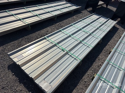 Quantity of (50) 2025 Kit Containers 3 ft x 12 ft Steel R Panels (Unused)