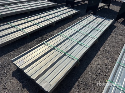 Quantity of (50) 2025 Kit Containers 3 ft x 12 ft Steel R Panels (Unused)