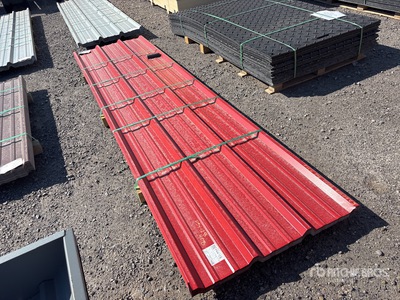 Quantity of (50) 2025 Kit Containers 3 ft x 12 ft Steel R Panels (Unused)