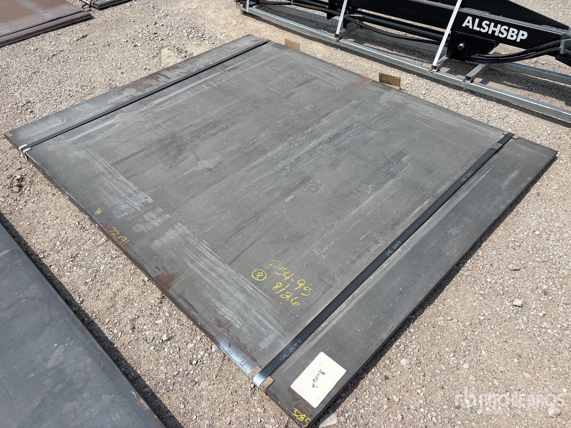 Quantity of (2) 2025 Kit Containers 6 ft x 7 ft 7 in x 7/8 in Steel Plates (Unused)