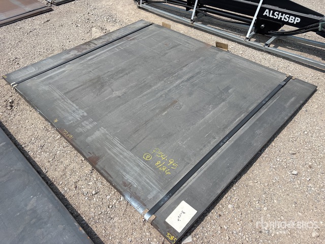 Quantity of (2) 2025 Kit Containers 6 ft x 7 ft 7 in x 7/8 in Steel Plates (Unused)