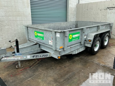 2022 Felling FT-10DTHD-G 12 ft T/A Dump Utility Trailer