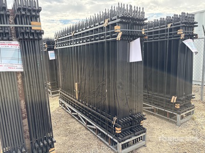 Canex Wrought 10 ft x 7 ft Powder Coated Bauzaun (Unused)