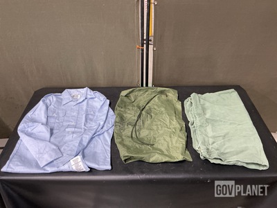 (104) Barracks Bags, (24) Men's Shirts, (80) Clothing Bags & Assorted Items
