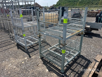 Quantity of (4) Stackable Metal Bins