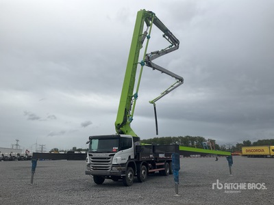 2020 Zoomlion ZLJ5441THBSE 56 m on 2019 Scania P420 CB8x4HNZ 8x4 Twin-Steer Concrete Pump Truck