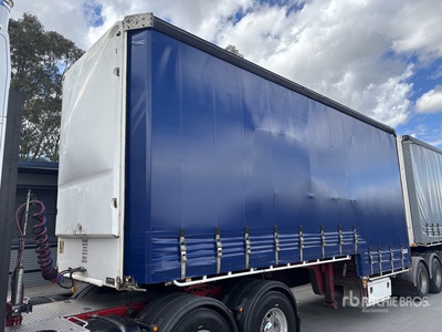 2008 Vawdrey 8.2 m Tri/A B-Double Lead Curtain Side Trailer