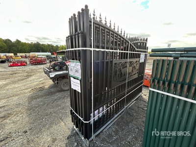 2026 KJ K0720-6 20 ft x 7 ft Wrought Iron Bi-Parting 20 ft Bi-Parting Wrought Iron Puerta de entrada (Unused)