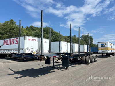 2018 Trail Ex BT273 27 ft Tri/A B-Train Lead Hayrack Log Trailer